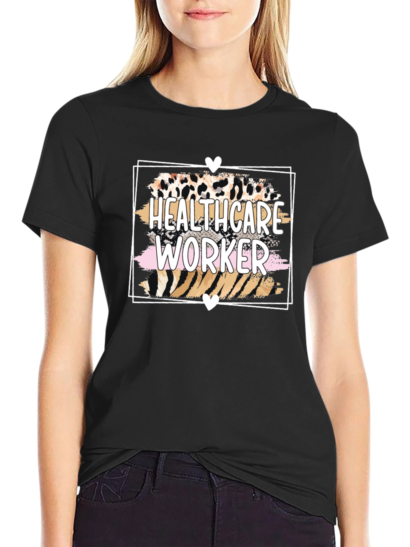 Healthcare Worker Animal Print T-Shirt