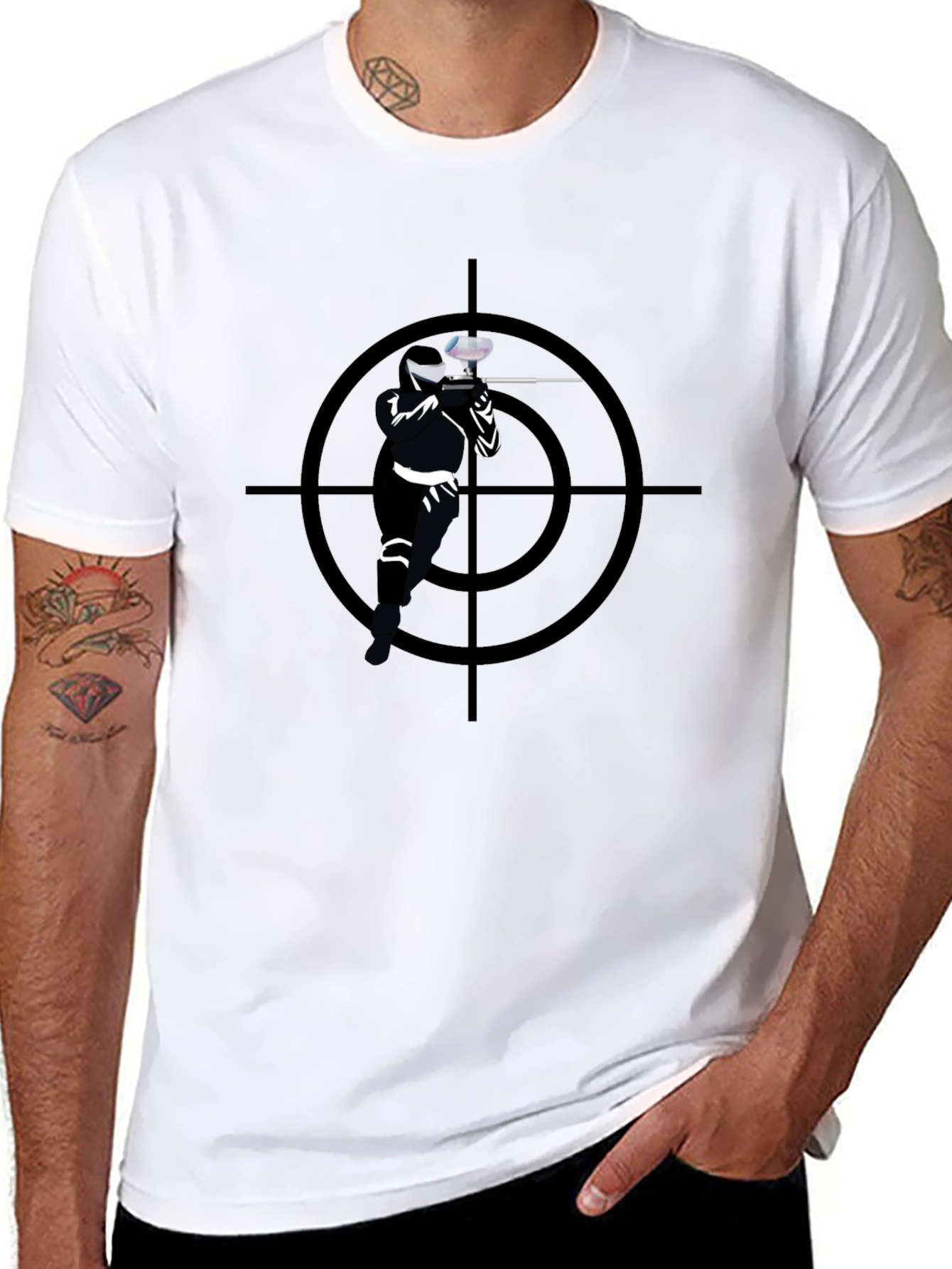 Paintball Target T-Shirt - Sporty Graphic Tee