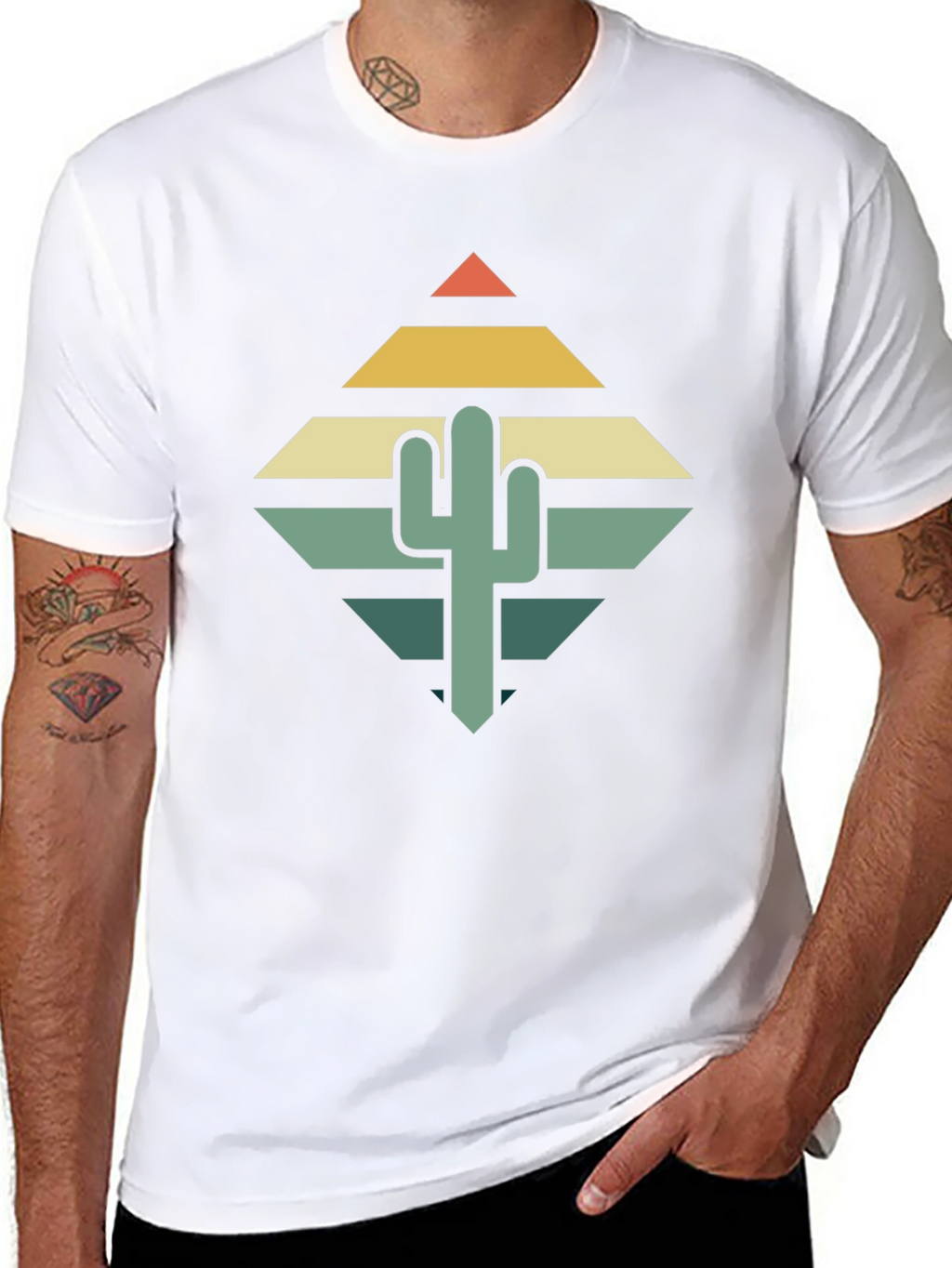 Retro Cactus Graphic Tee - Desert Vibes T-Shirt
