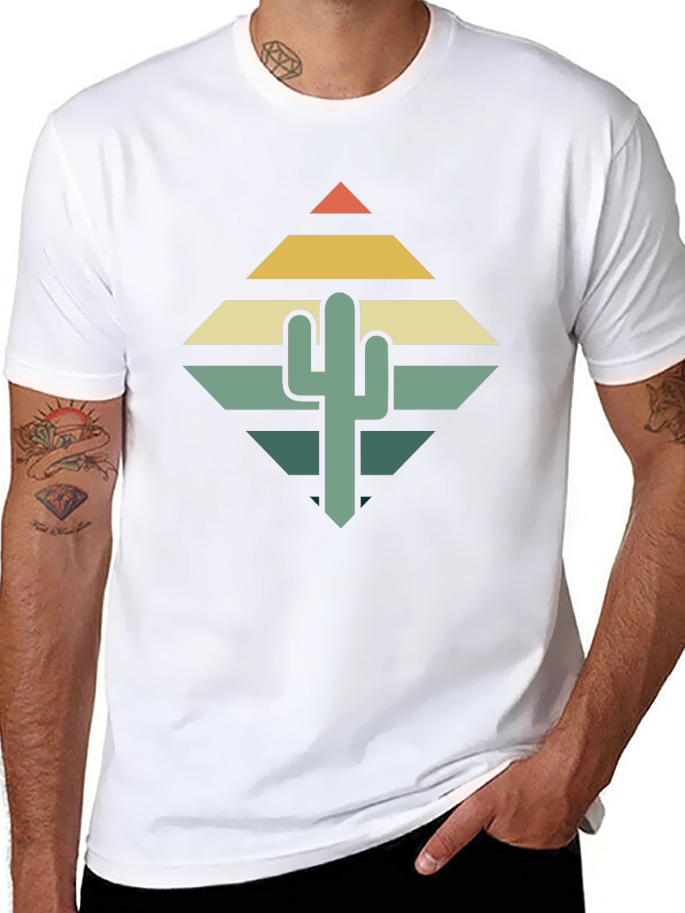 Retro Cactus Graphic Tee - Desert Vibes T-Shirt