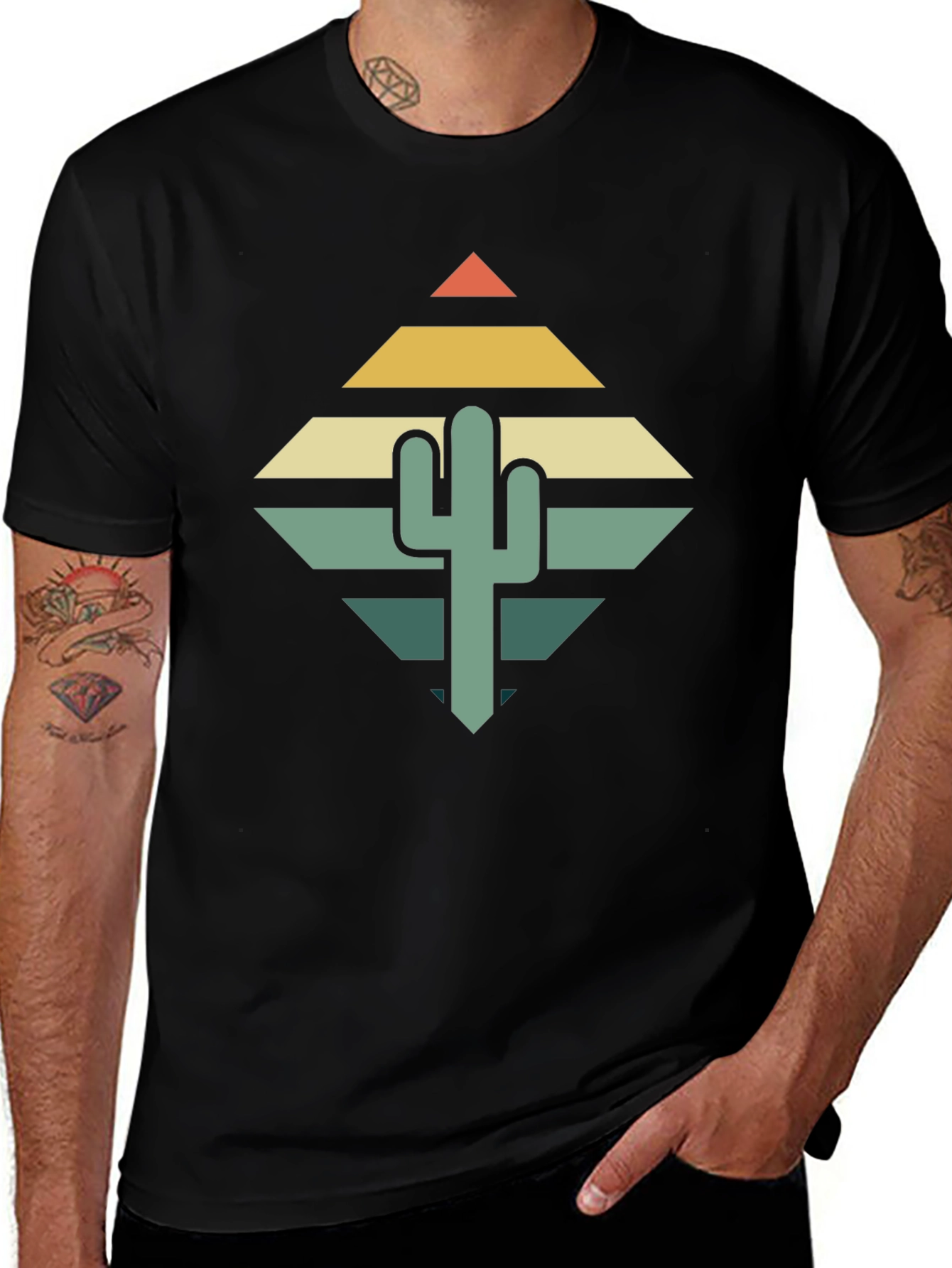 Retro Cactus Graphic Tee - Desert Vibes T-Shirt