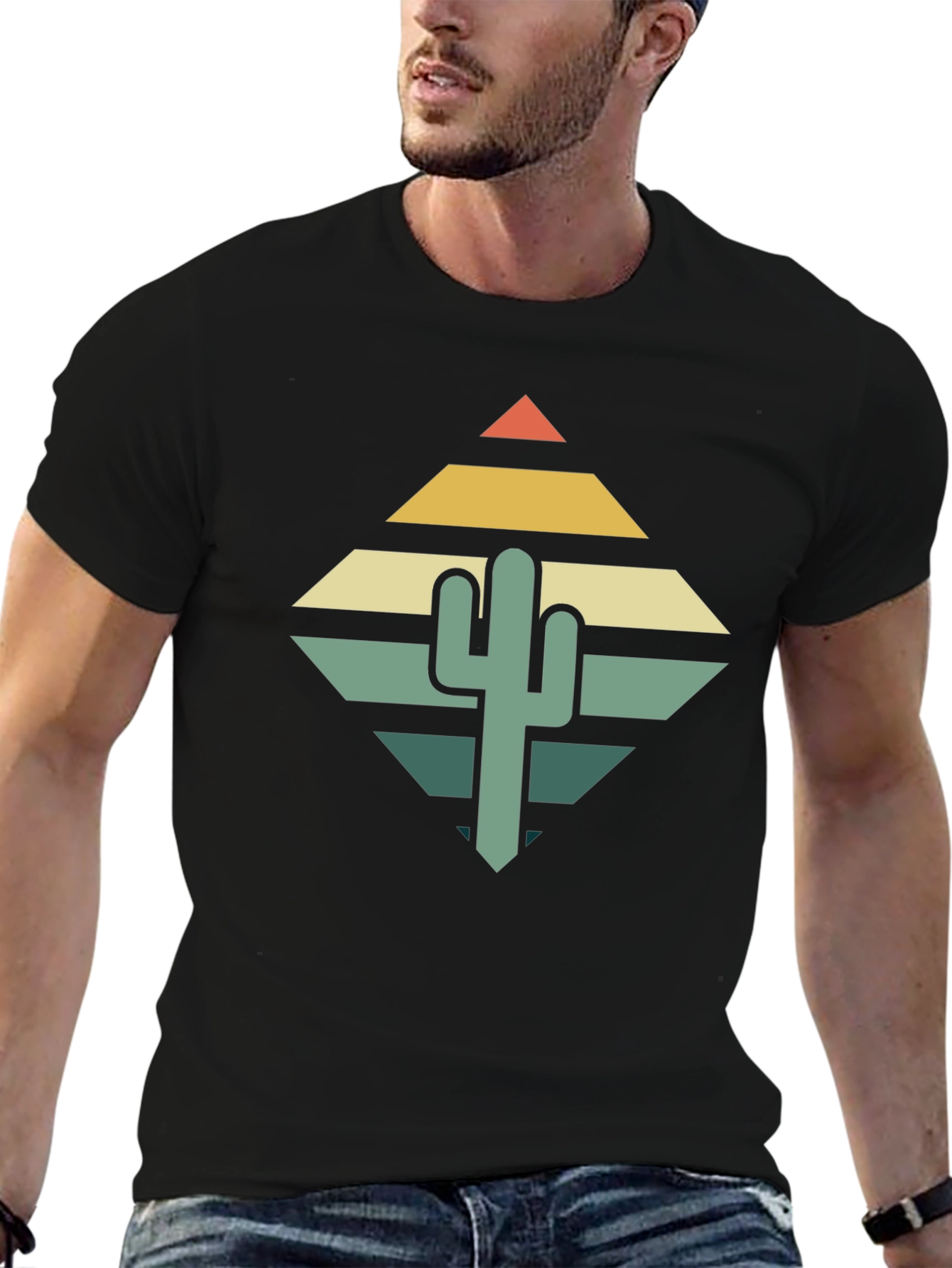 Retro Cactus Graphic Tee - Desert Vibes T-Shirt