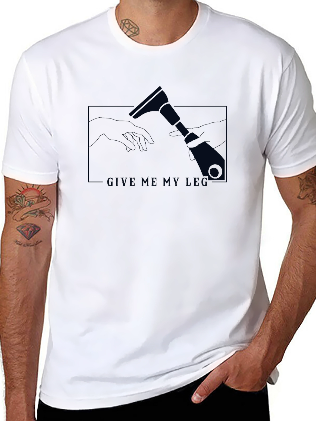 Give Me My Leg T-Shirt - Funny Amputee Design