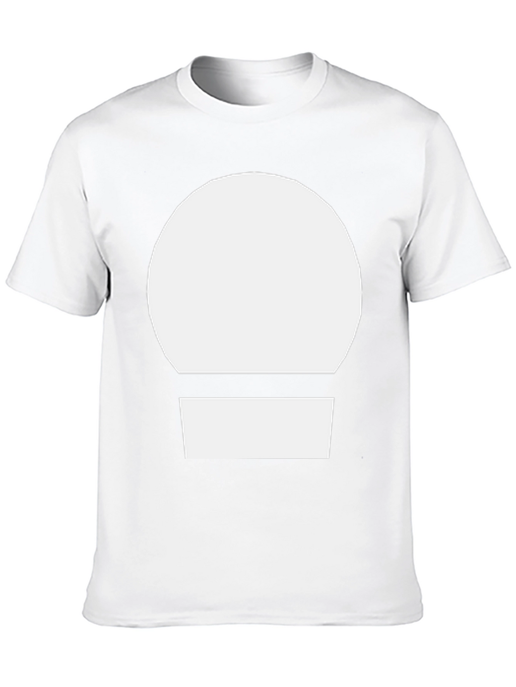 Minimalist Graphic Tee - White Circle Design