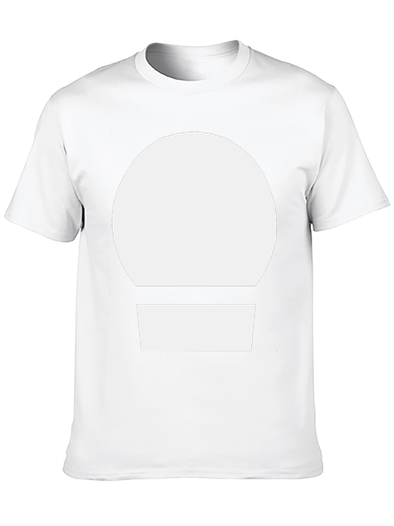 Minimalist Graphic Tee - White Circle Design