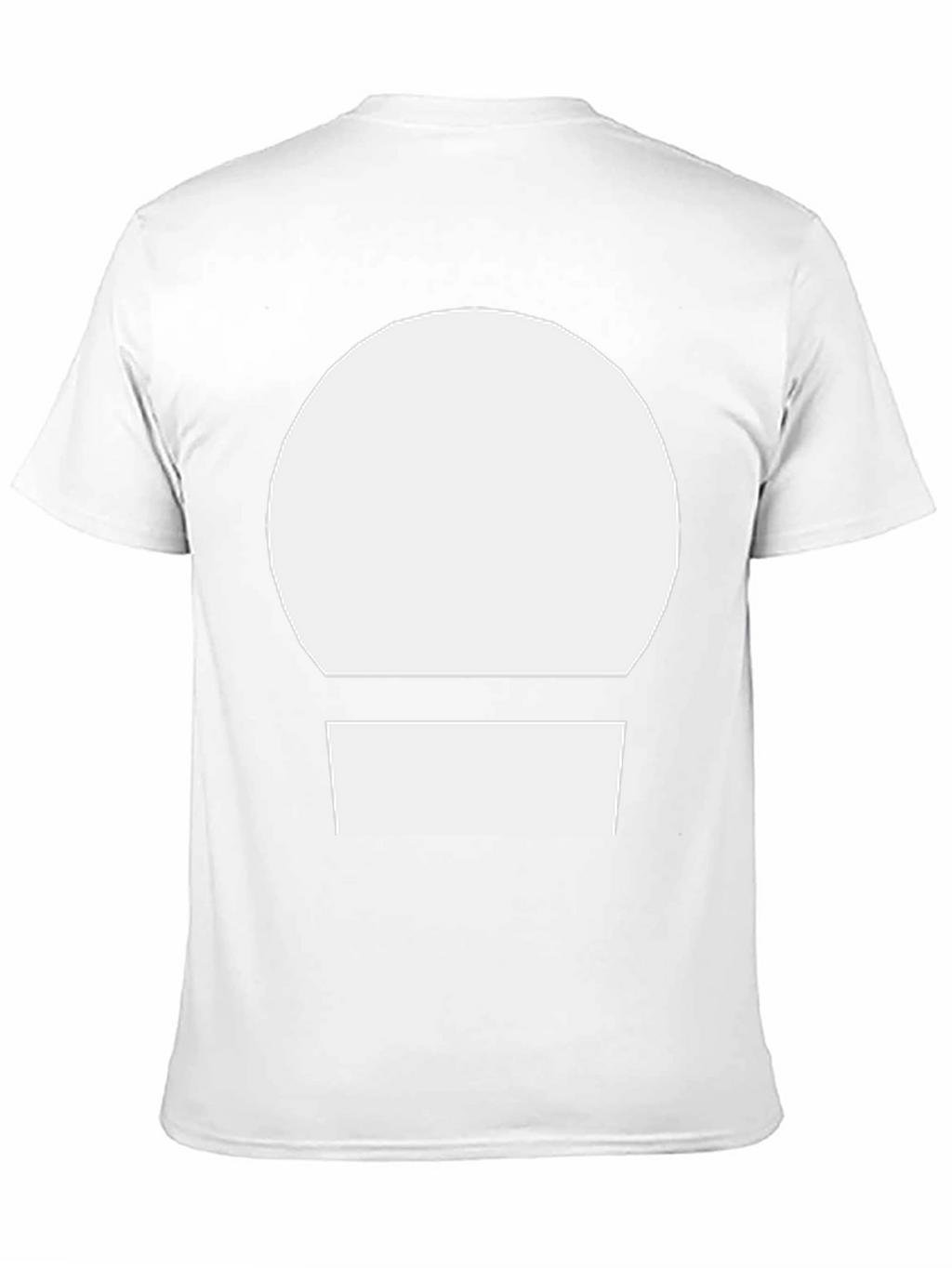 Minimalist Graphic Tee - White Circle Design