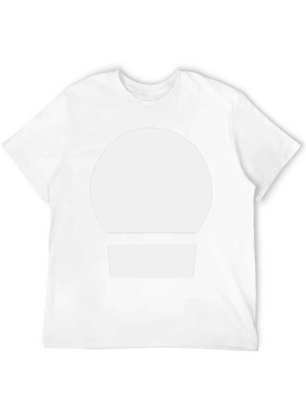 Minimalist Graphic Tee - White Circle Design