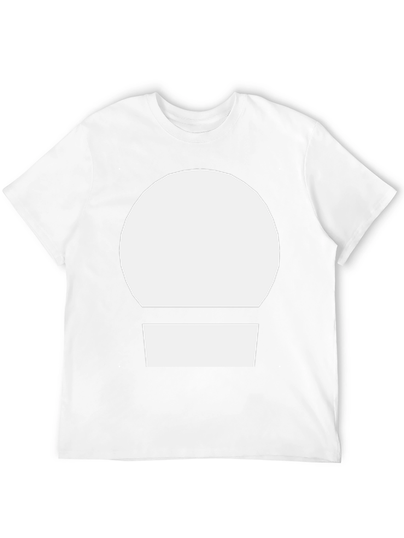 Minimalist Graphic Tee - White Circle Design