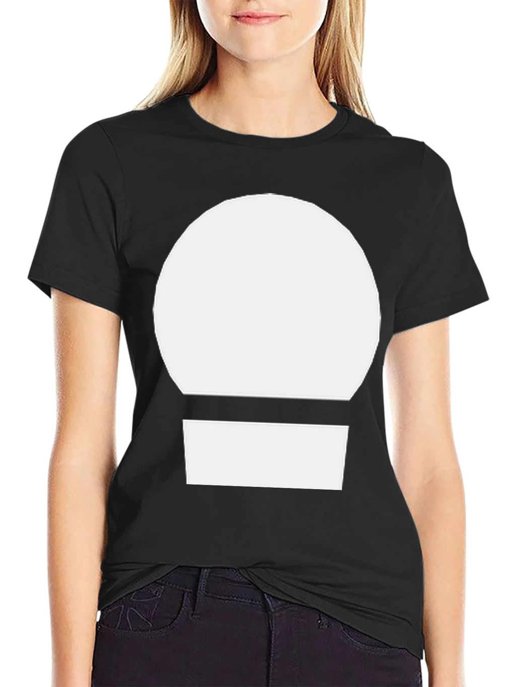 Minimalist Graphic Tee - White Circle Design