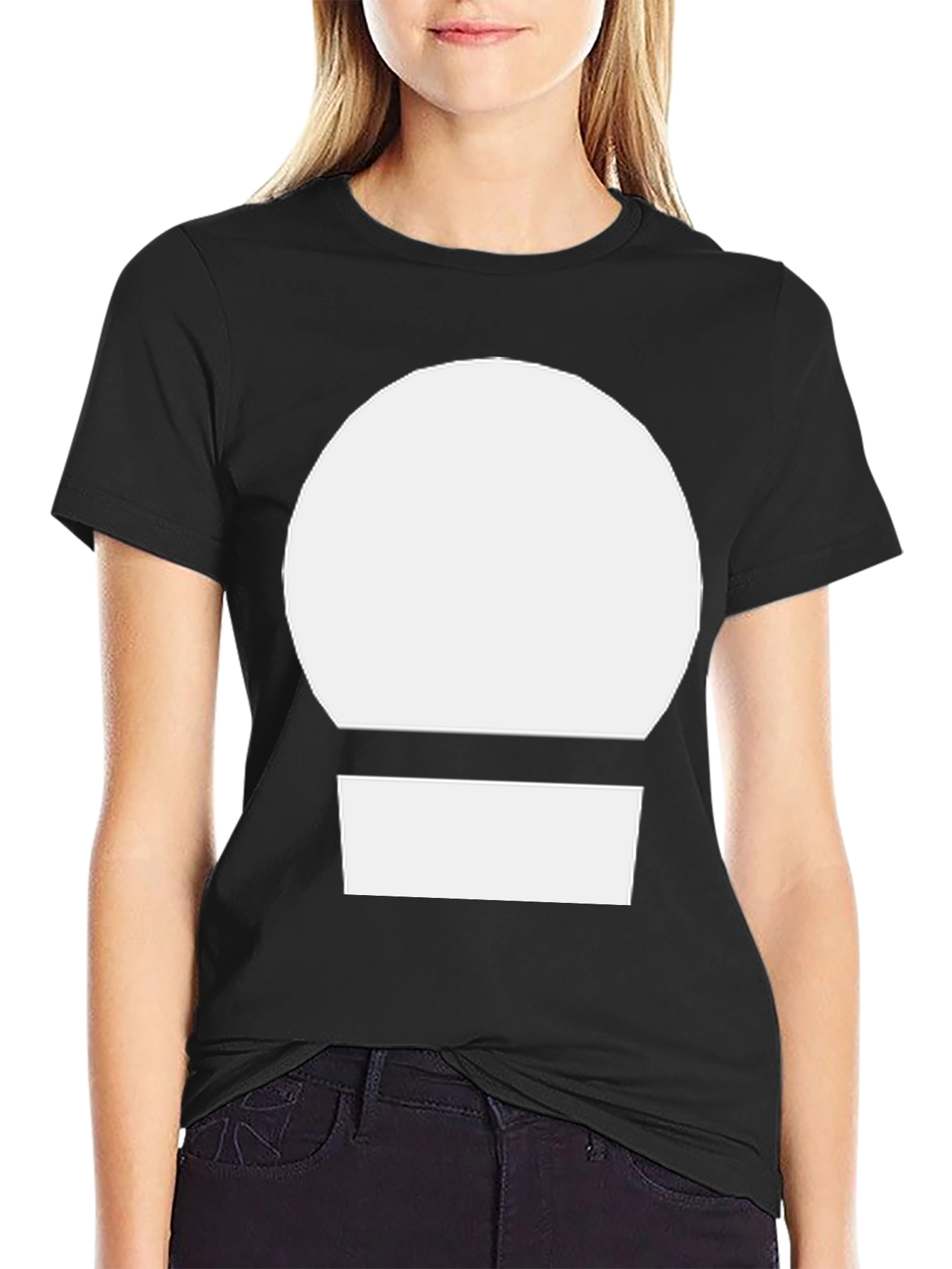 Minimalist Graphic Tee - White Circle Design