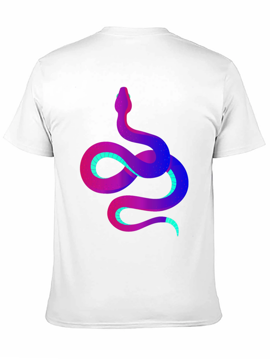 Vibrant Snake Graphic Tee - Stylish Mens Black T-Shirt
