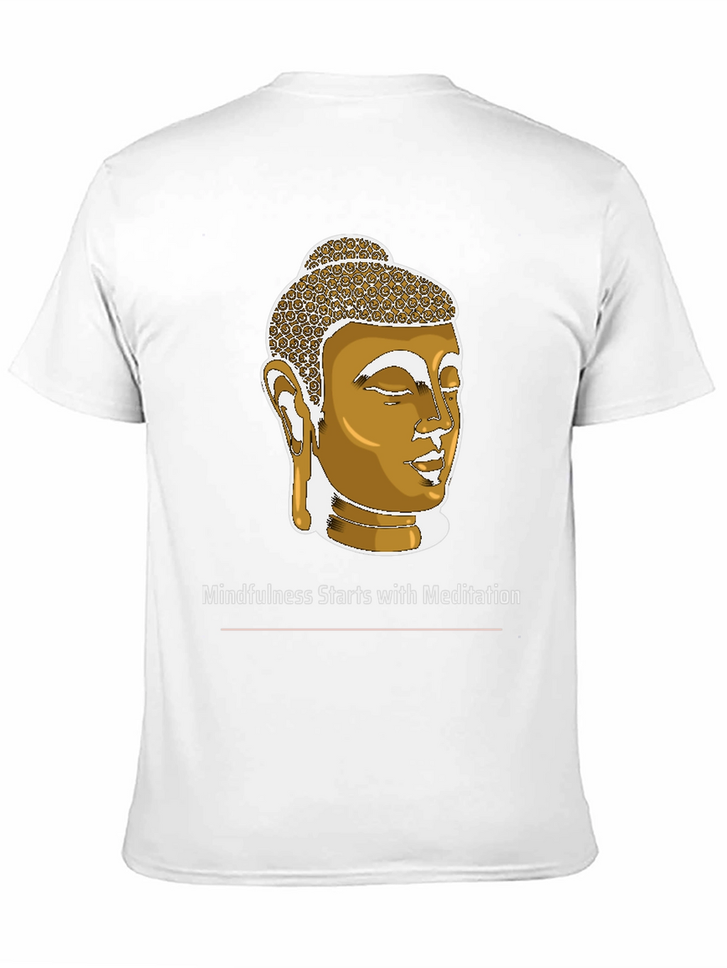 Mindfulness Meditation Buddha Head Black T-Shirt
