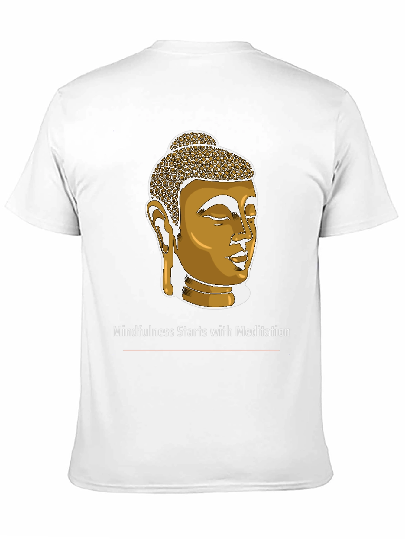 Mindfulness Meditation Buddha Head Black T-Shirt
