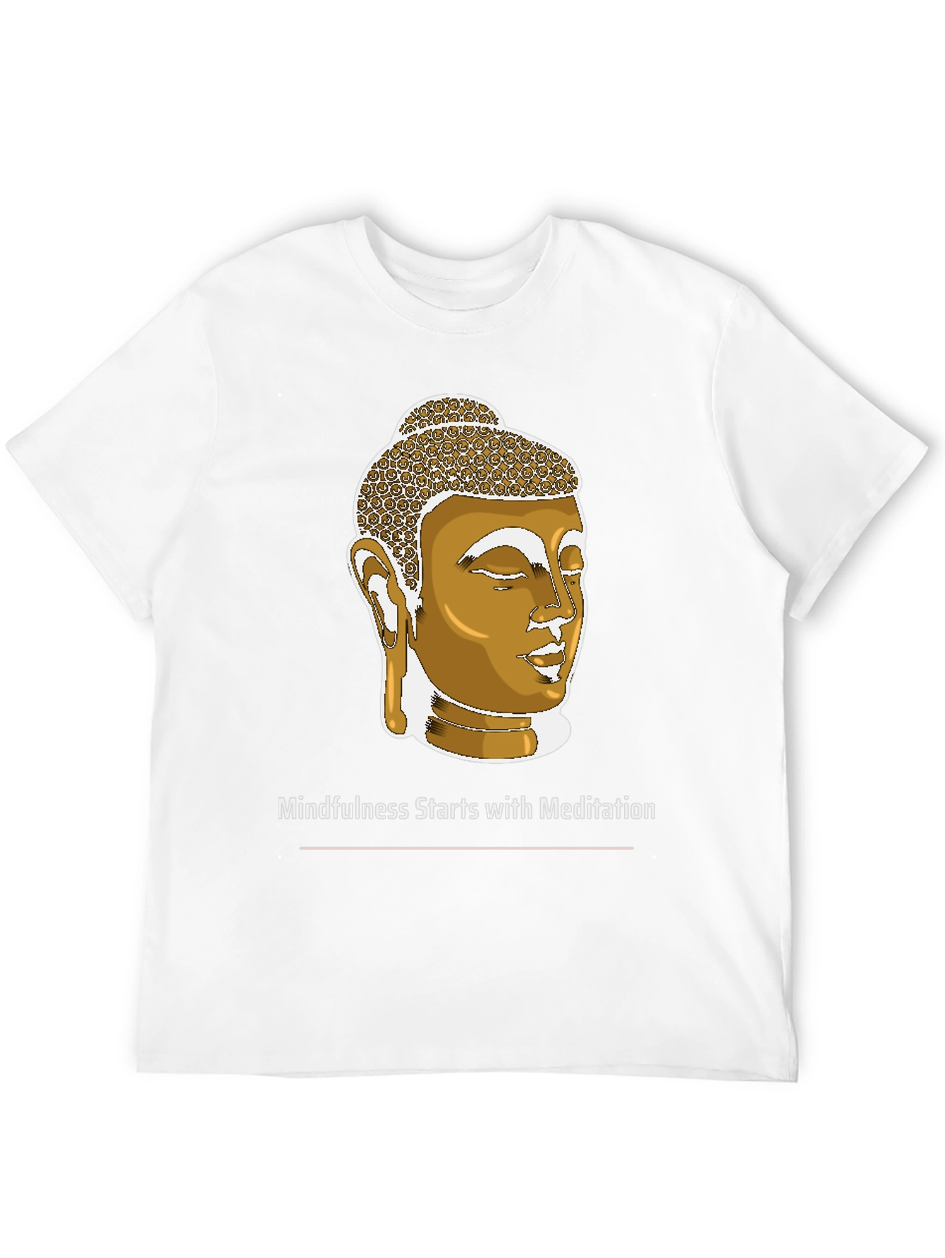 Mindfulness Meditation Buddha Head Black T-Shirt