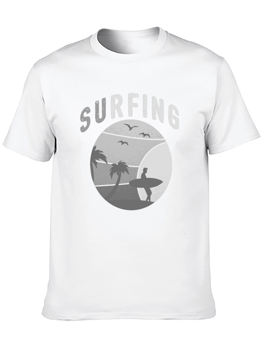 Surfing Scene Graphic Tee | Black
