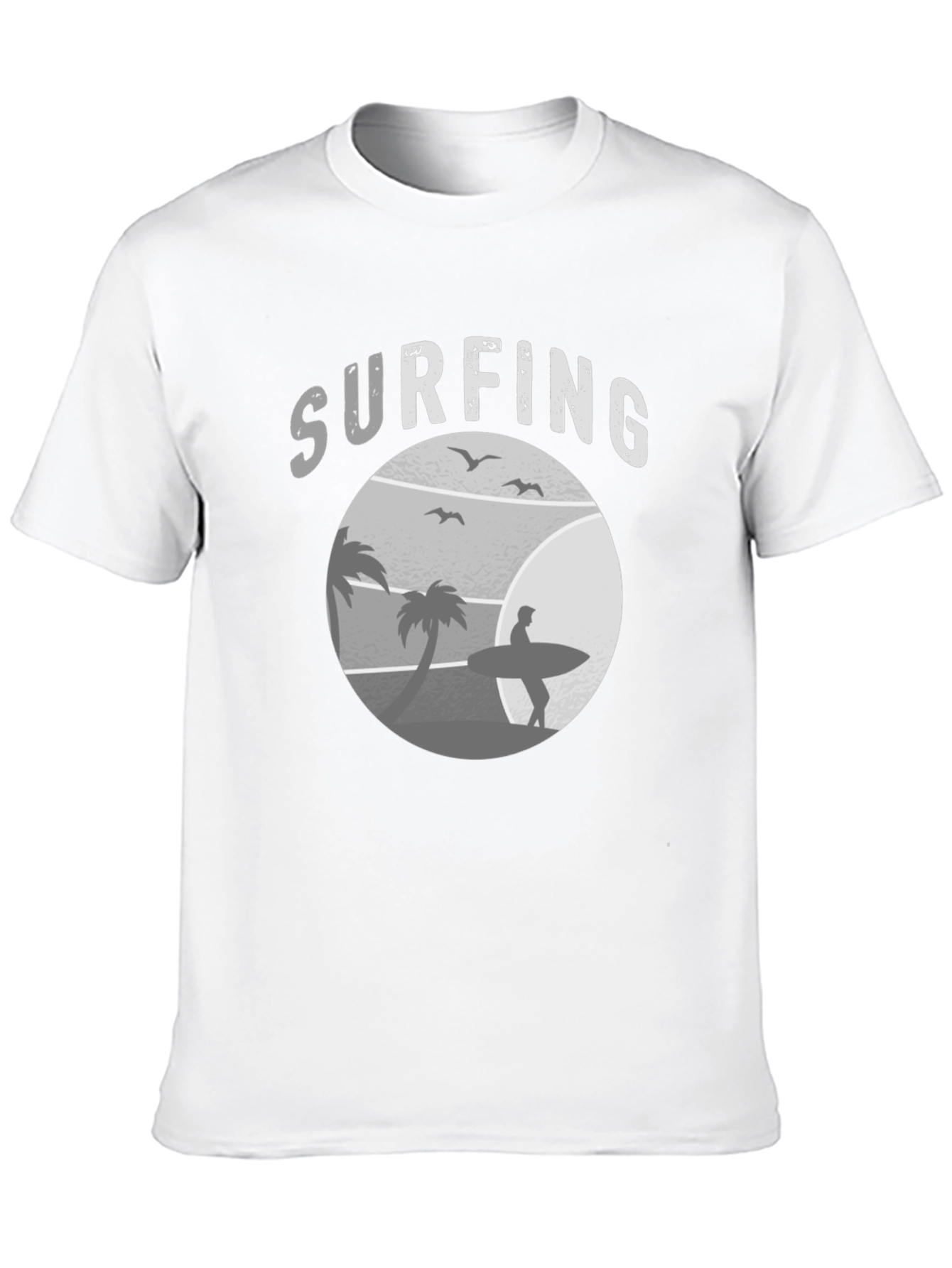 Surfing Scene Graphic Tee | Black