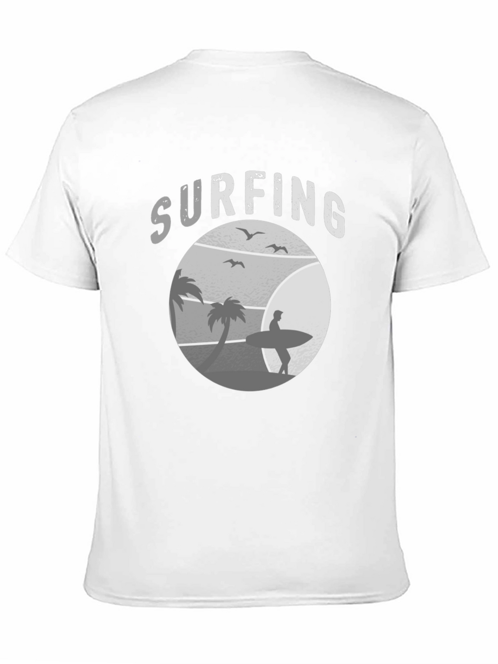 Surfing Scene Graphic Tee | Black