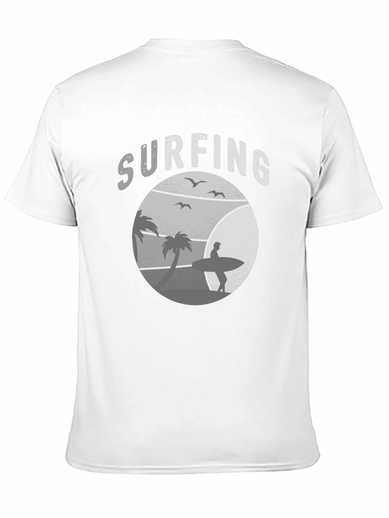 Surfing Scene Graphic Tee | Black
