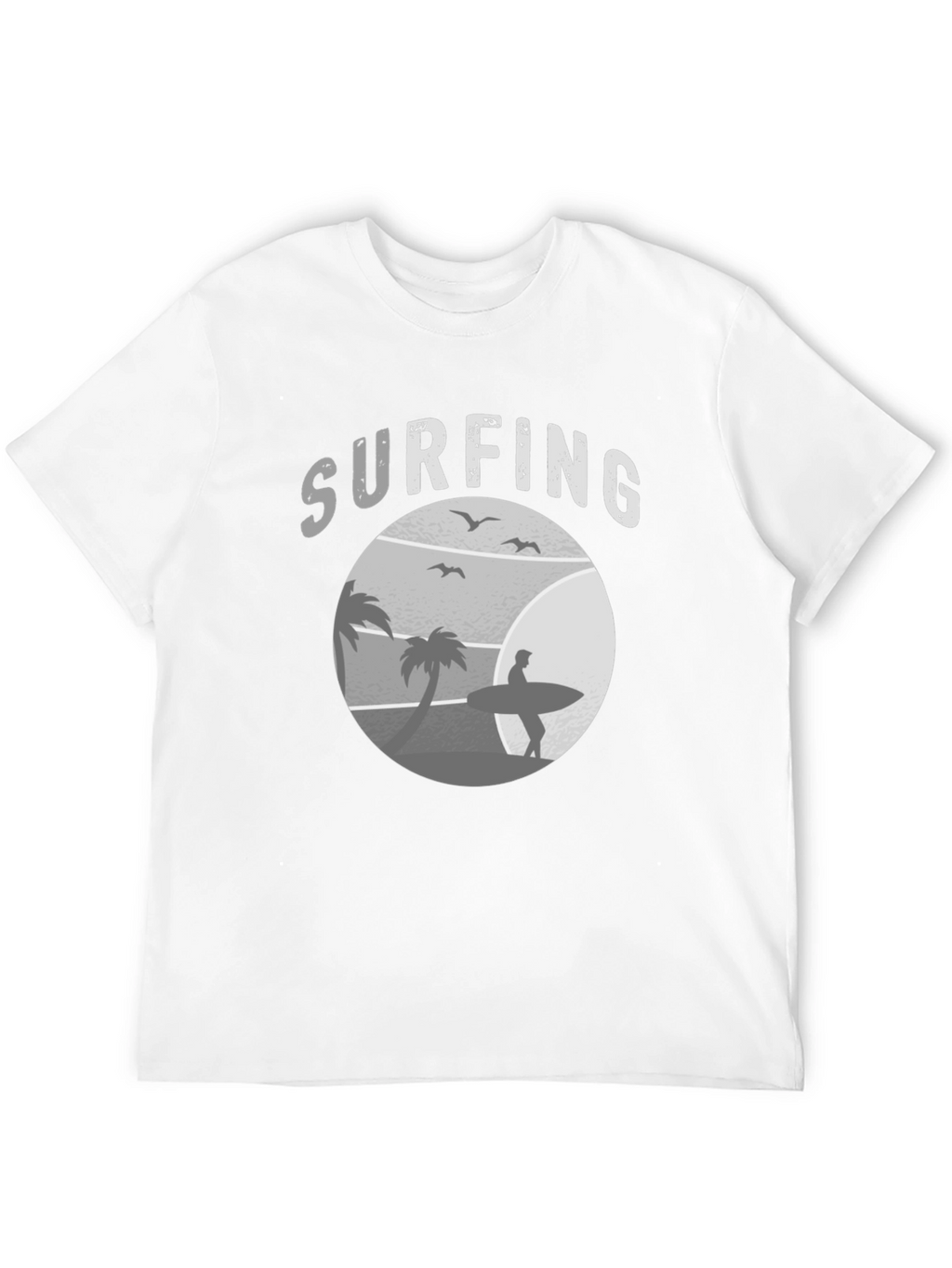 Surfing Scene Graphic Tee | Black