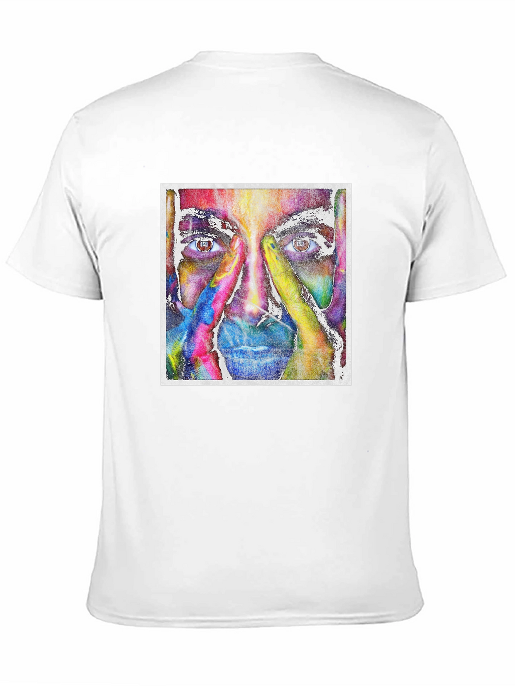 Abstract Face Graphic Tee - Unique Artistic Design