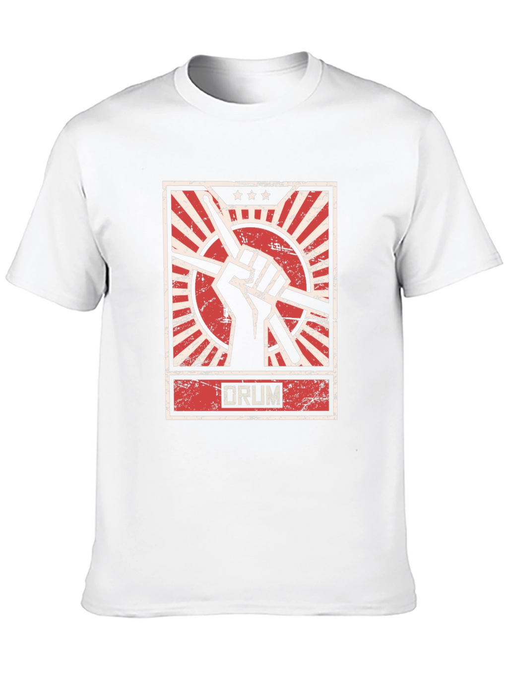 Drummer Graphic Tee - Drumsticks & Fist Design