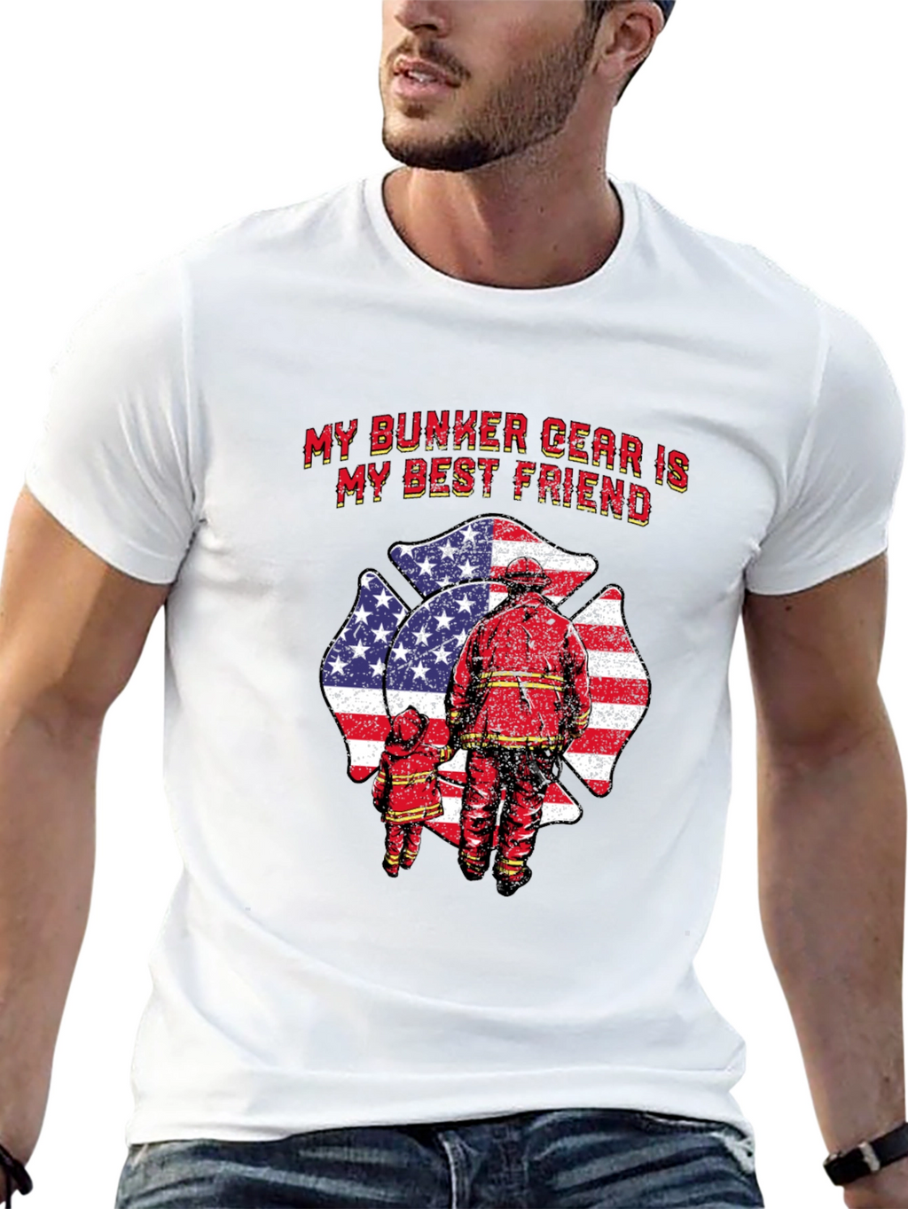 Firefighter Bunker Gear T-Shirt