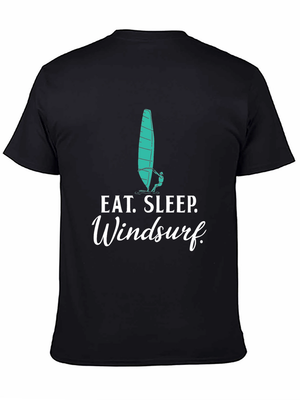 Eat. Sleep. Windsurf. Black Graphic Tee