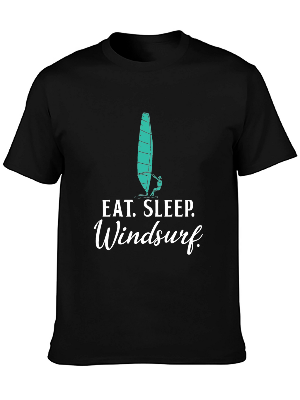 Eat. Sleep. Windsurf. Black Graphic Tee