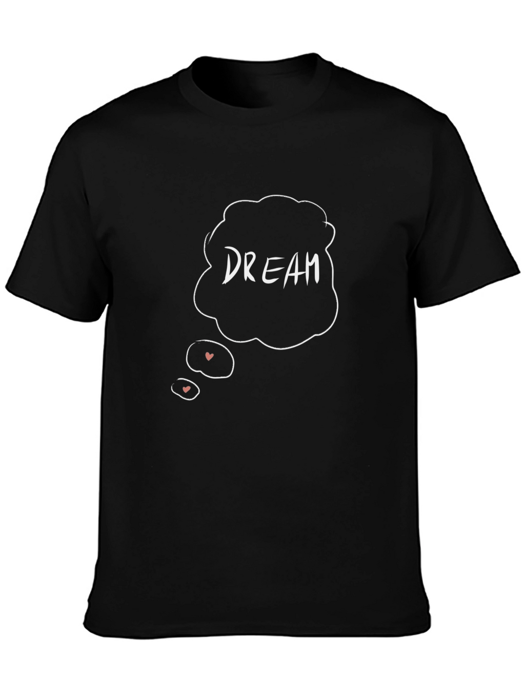 Dream Graphic Print Tee - Unisex Casual Black T-Shirt