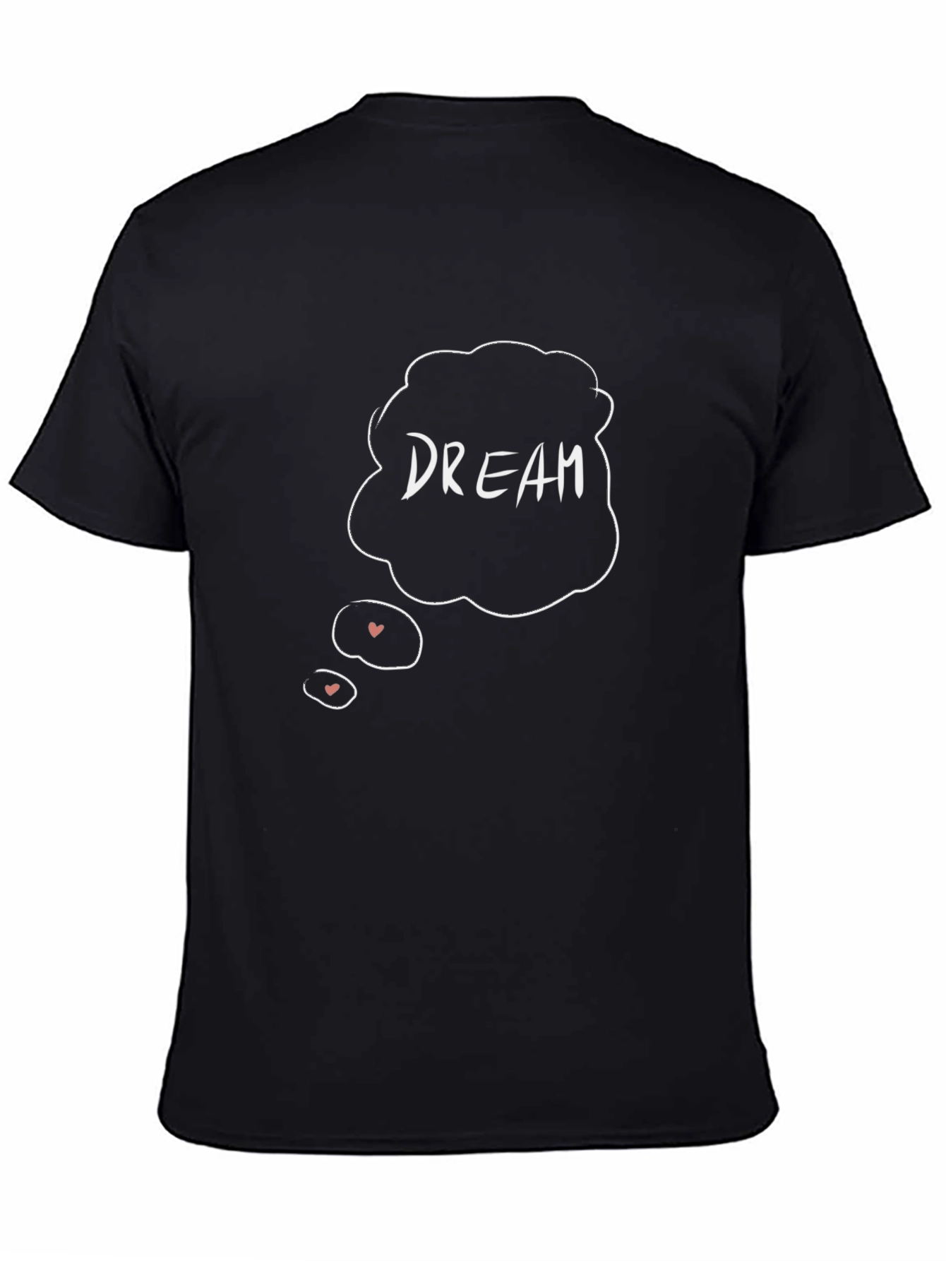 Dream Graphic Print Tee - Unisex Casual Black T-Shirt