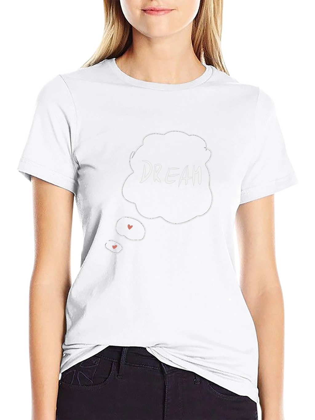 Dream Graphic Print Tee - Unisex Casual Black T-Shirt