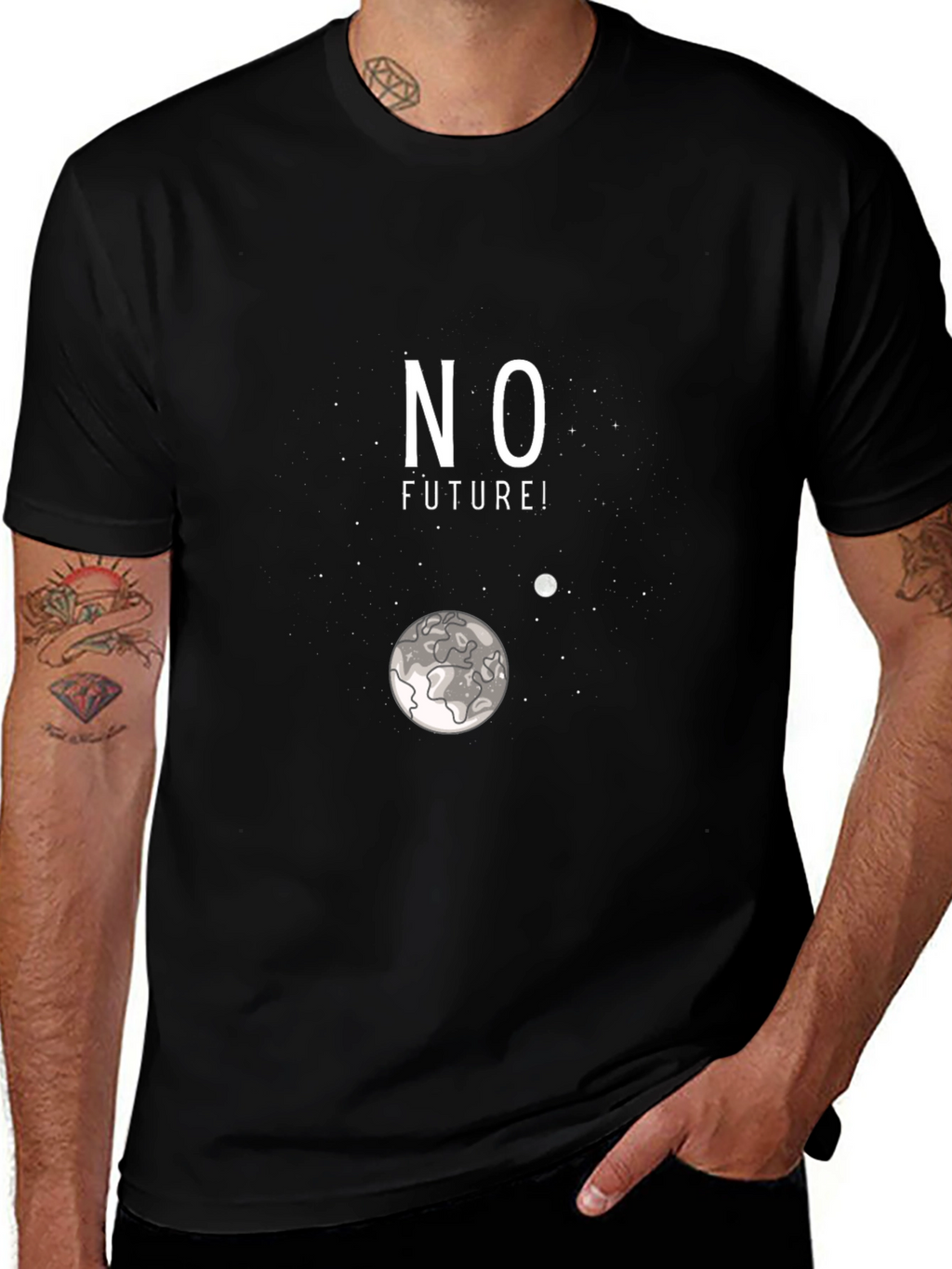 No Future Graphic Print T-Shirt