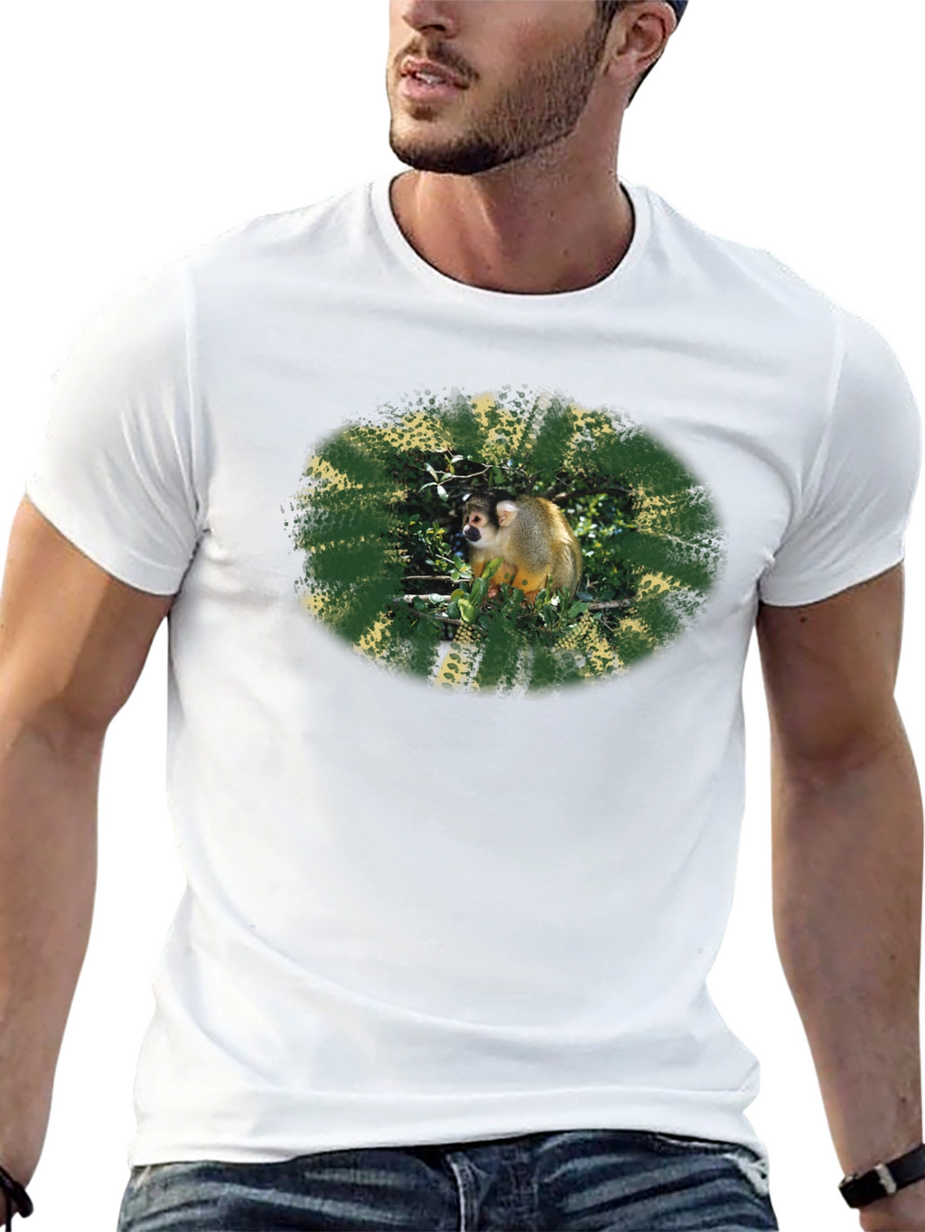 Monkey Graphic Black T-Shirt