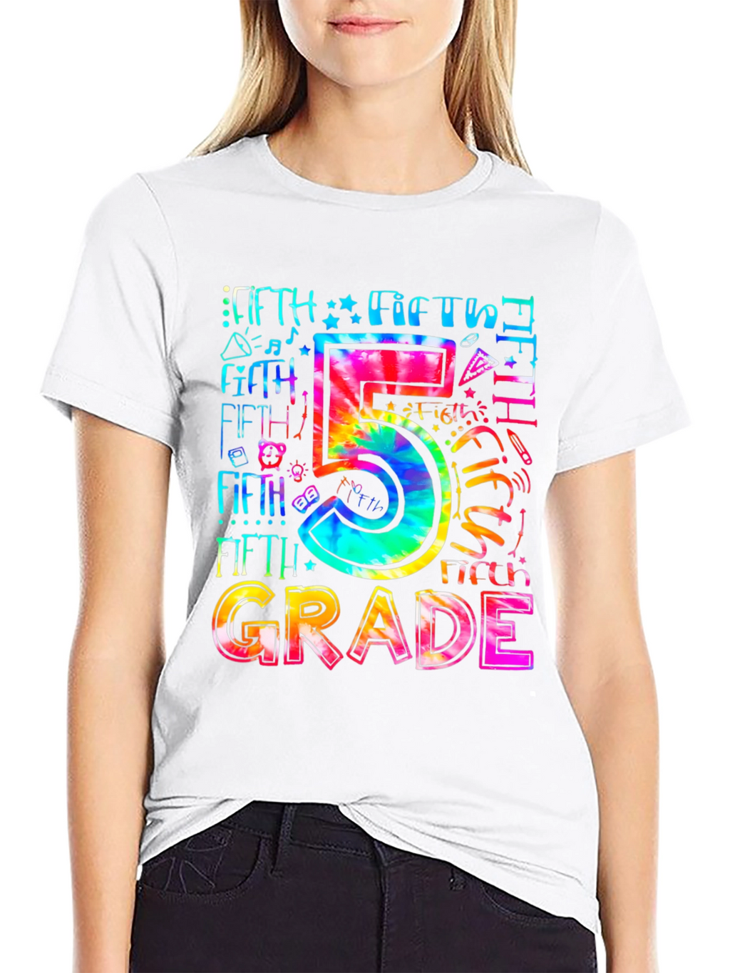 Fifth Grade Tie-Dye T-Shirt - Back to School