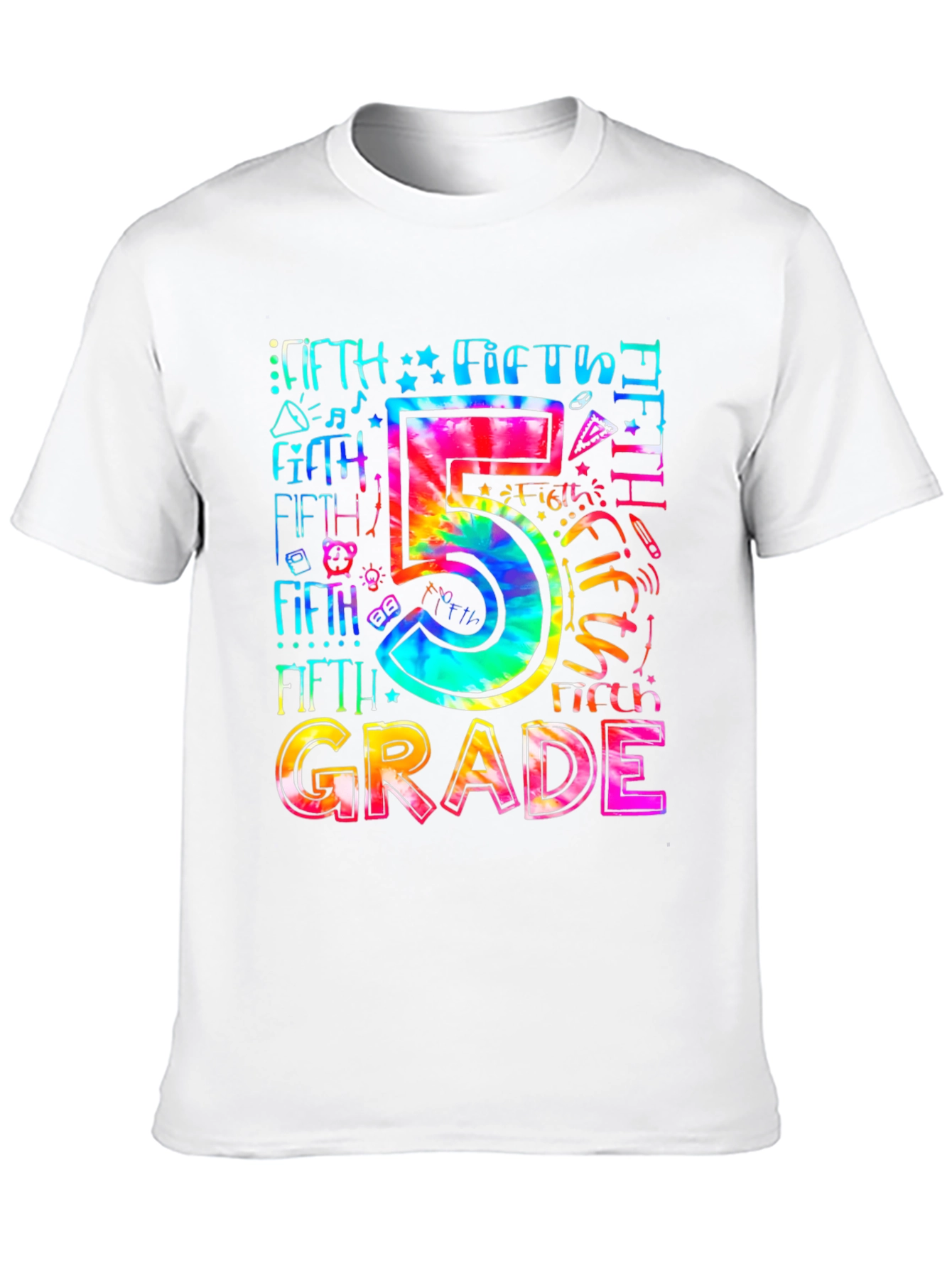 Fifth Grade Tie-Dye T-Shirt - Back to School