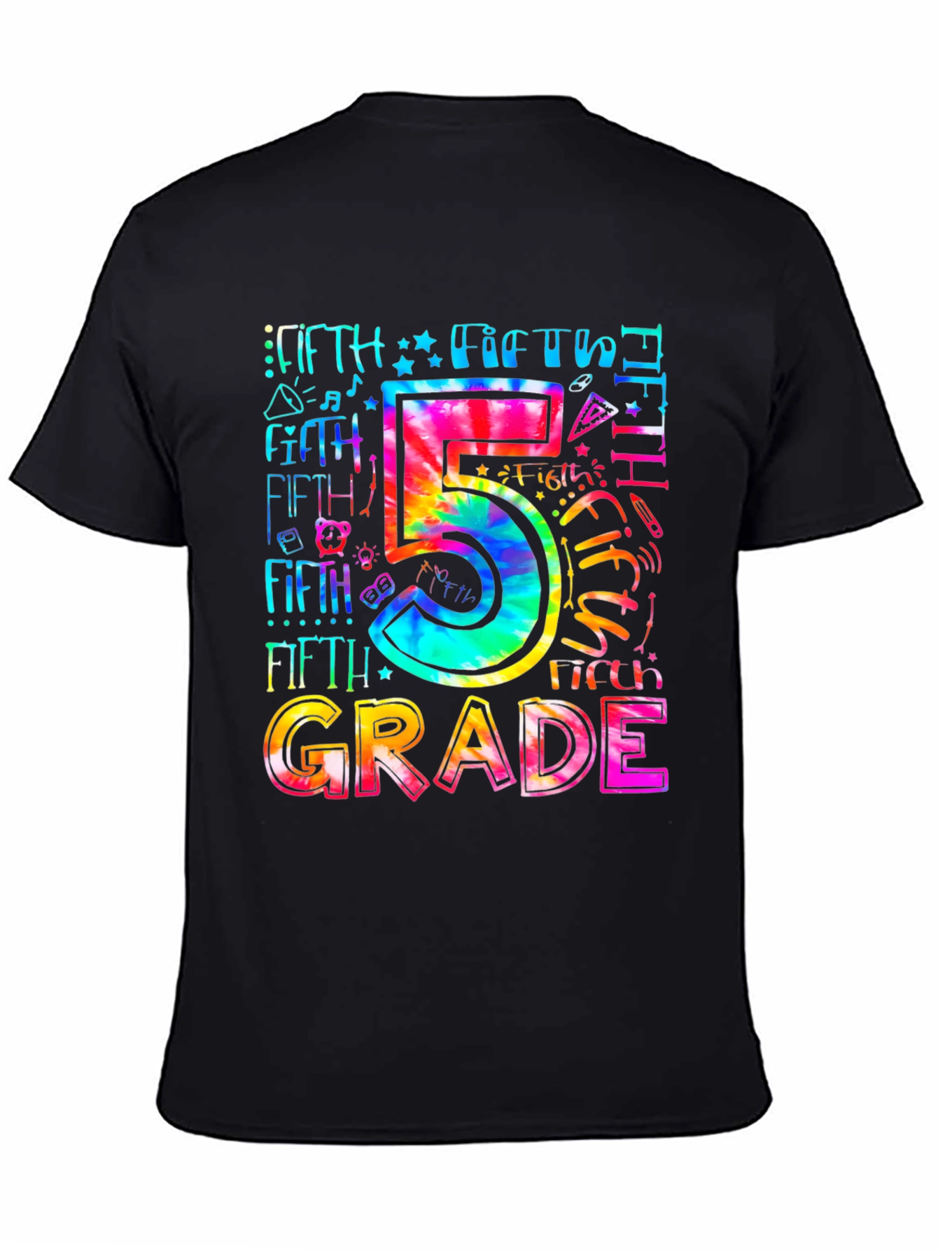 Fifth Grade Tie-Dye T-Shirt - Back to School