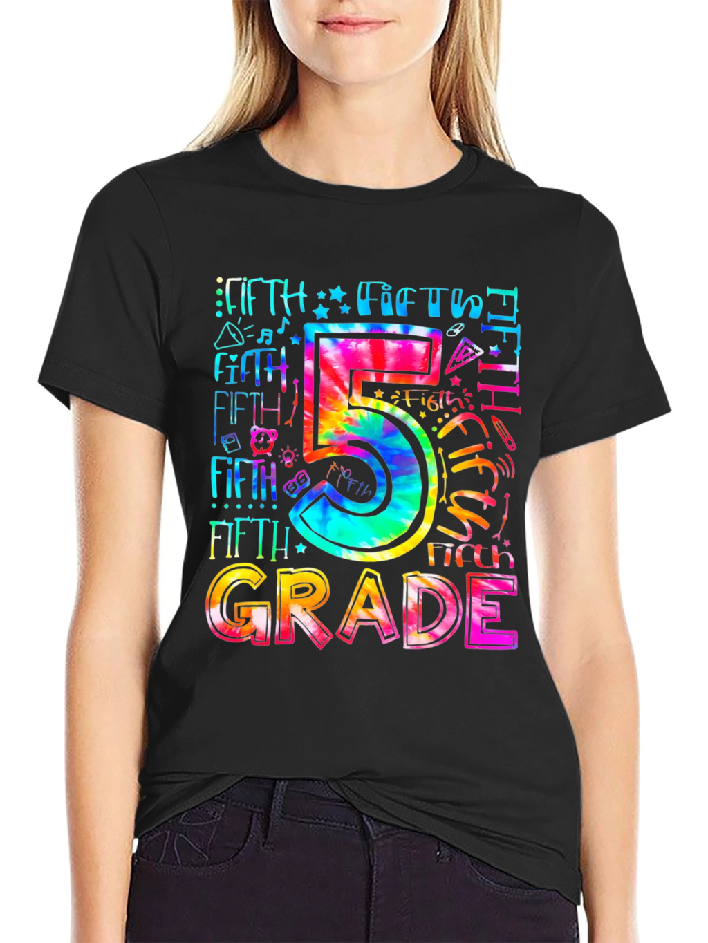 Fifth Grade Tie-Dye T-Shirt - Back to School