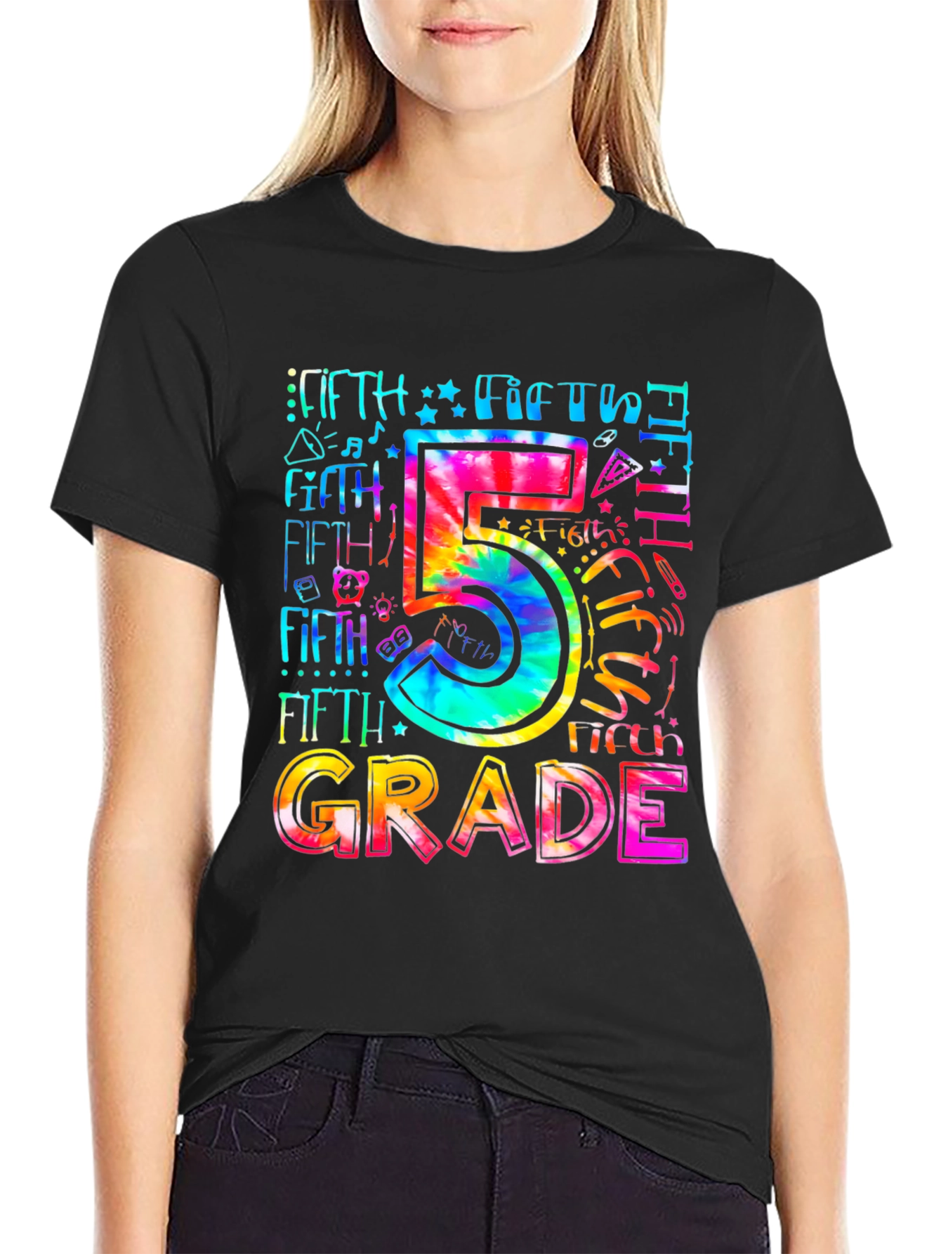 Fifth Grade Tie-Dye T-Shirt - Back to School