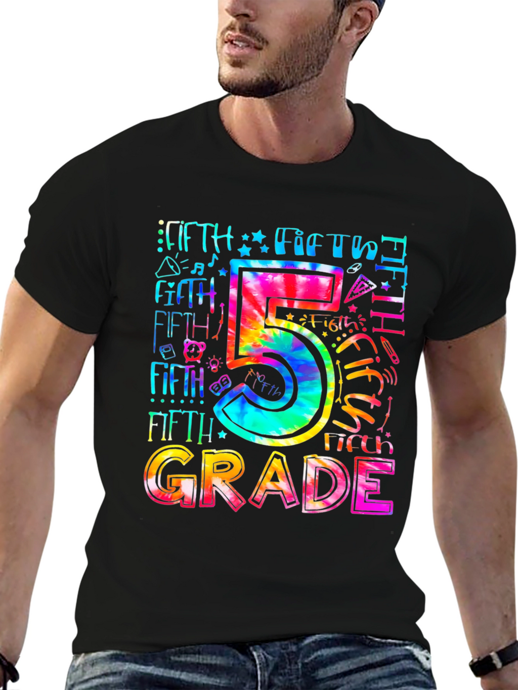 Fifth Grade Tie-Dye T-Shirt - Back to School