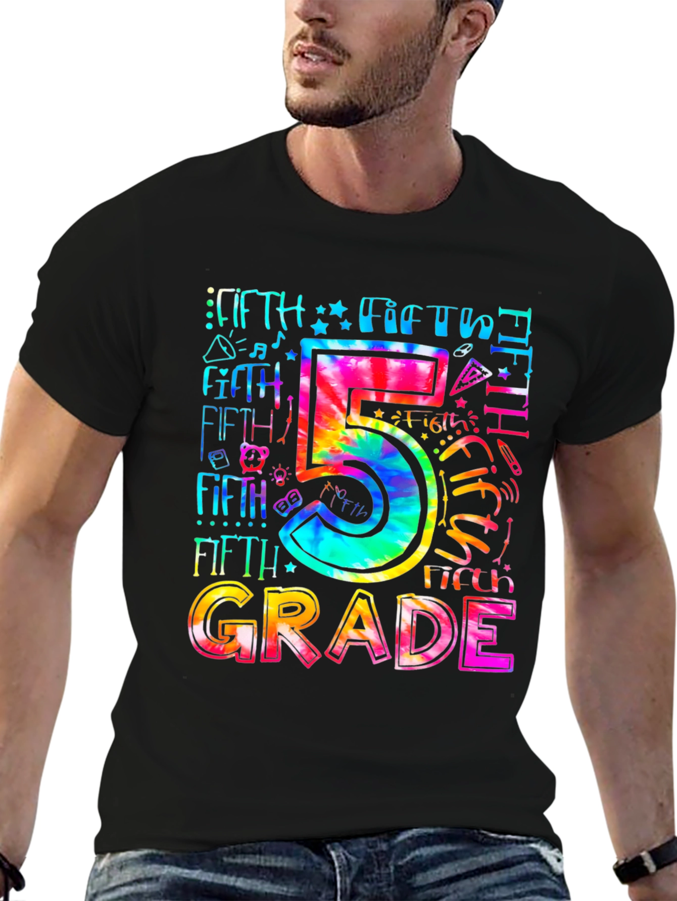 Fifth Grade Tie-Dye T-Shirt - Back to School