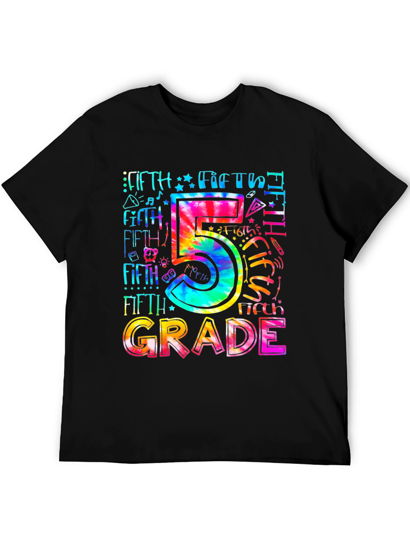Fifth Grade Tie-Dye T-Shirt - Back to School