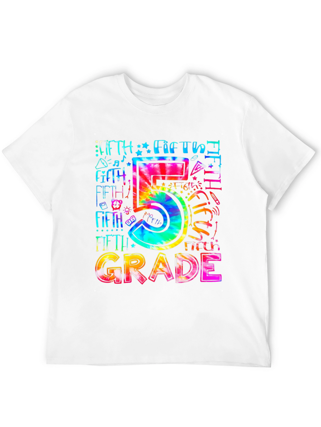 Fifth Grade Tie-Dye T-Shirt - Back to School