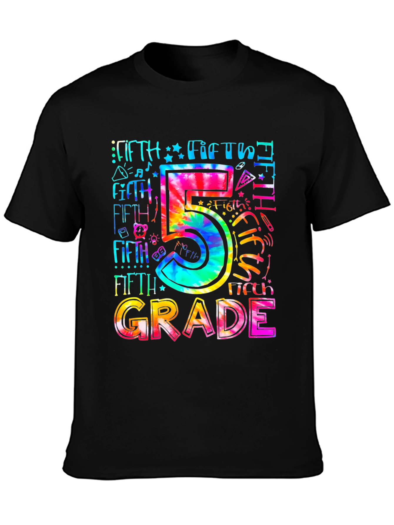 Fifth Grade Tie-Dye T-Shirt - Back to School