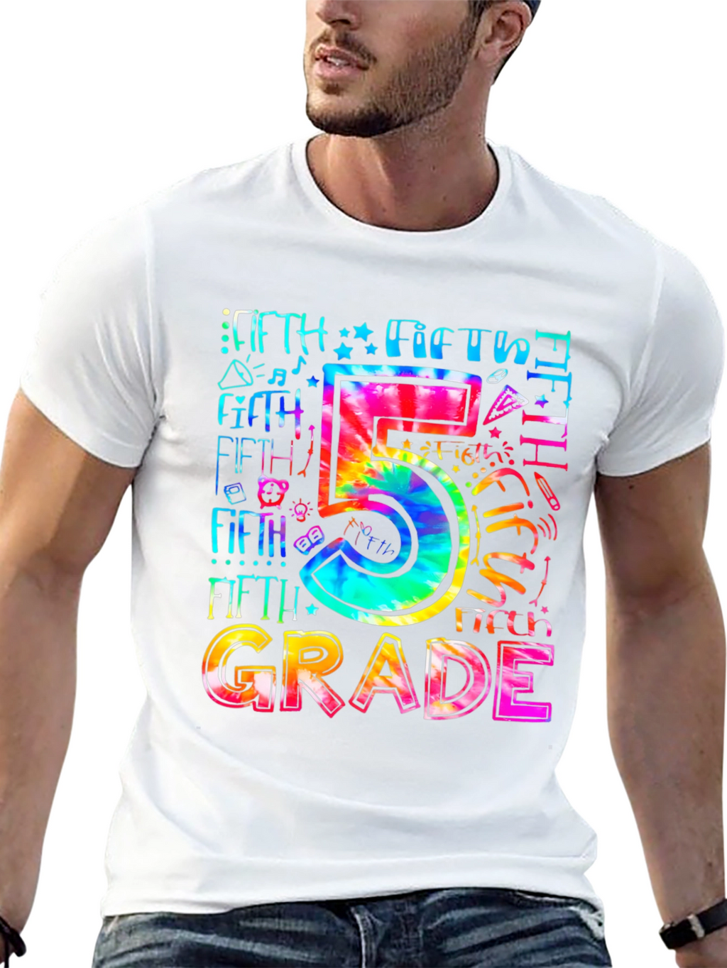 Fifth Grade Tie-Dye T-Shirt - Back to School