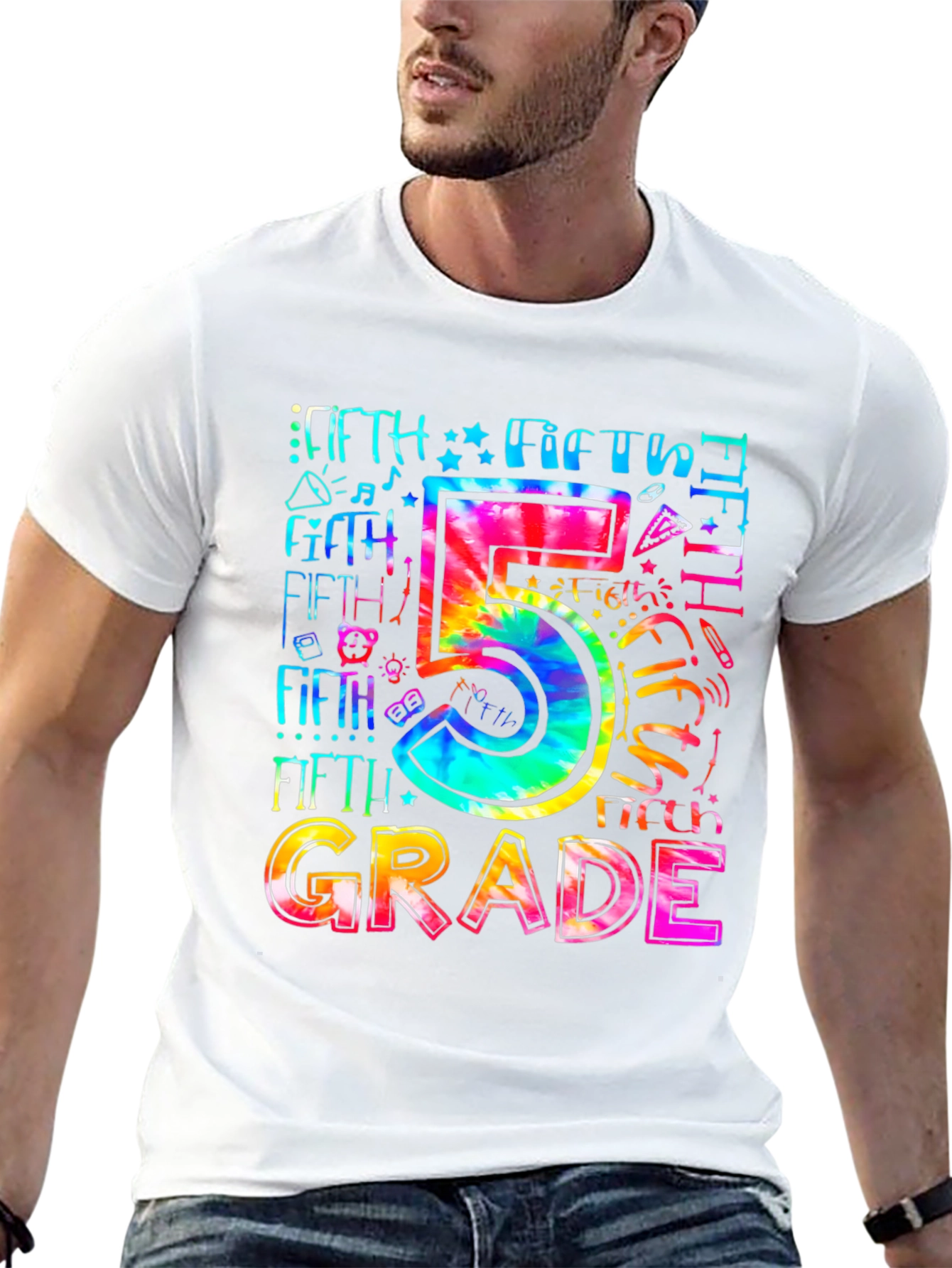 Fifth Grade Tie-Dye T-Shirt - Back to School