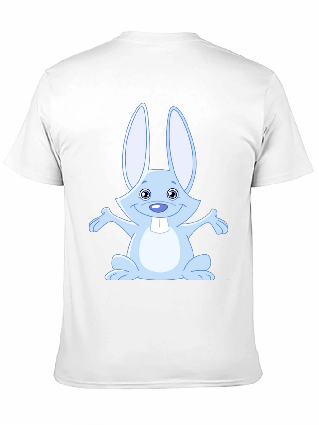 Cute Rabbit Graphic Tee - Soft Black Cotton Shirt