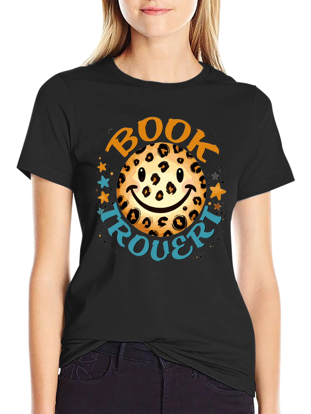 Leopard Smiley Book Trouvert T-Shirt