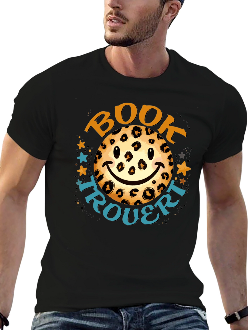 Leopard Smiley Book Trouvert T-Shirt