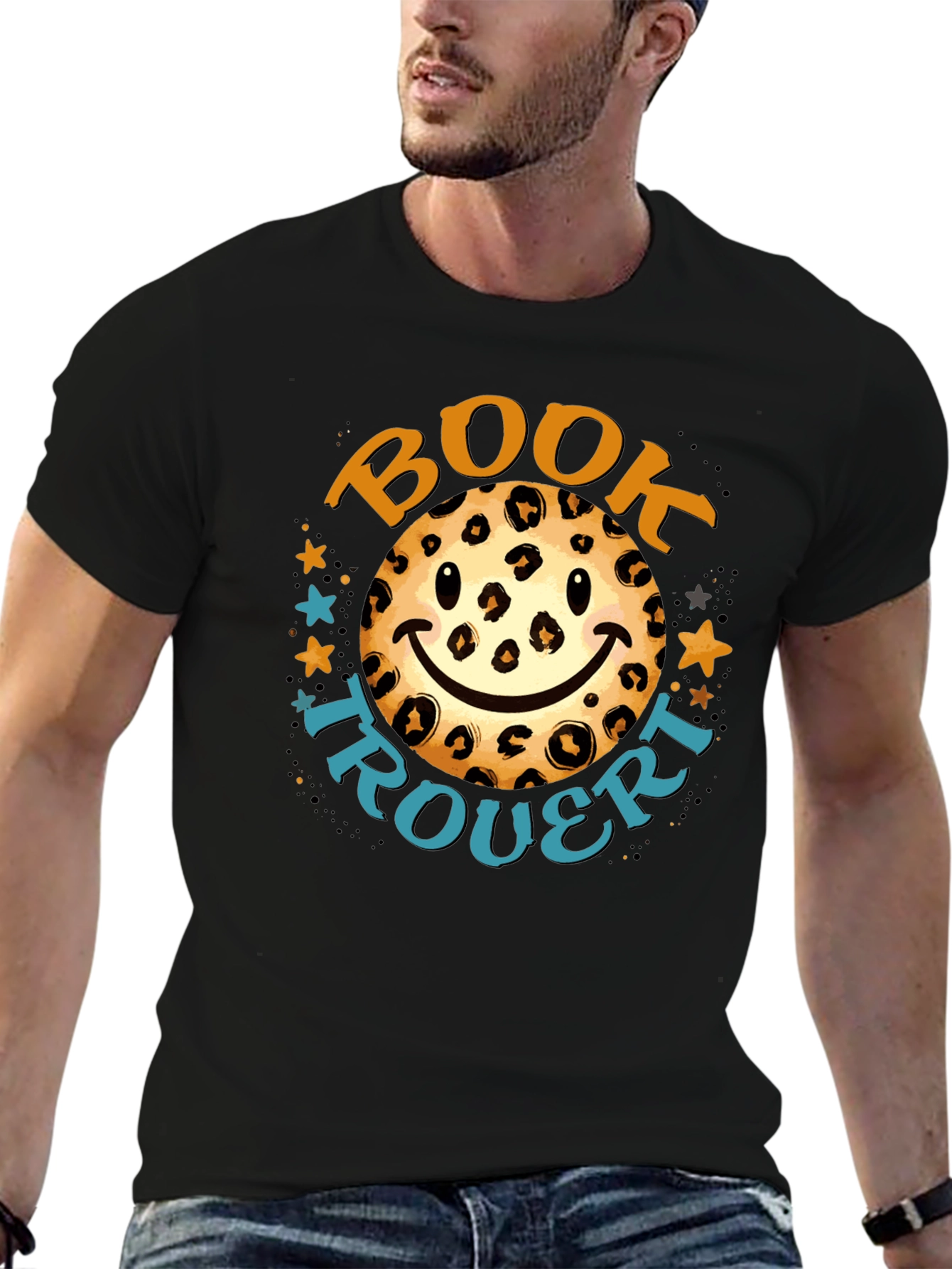 Leopard Smiley Book Trouvert T-Shirt
