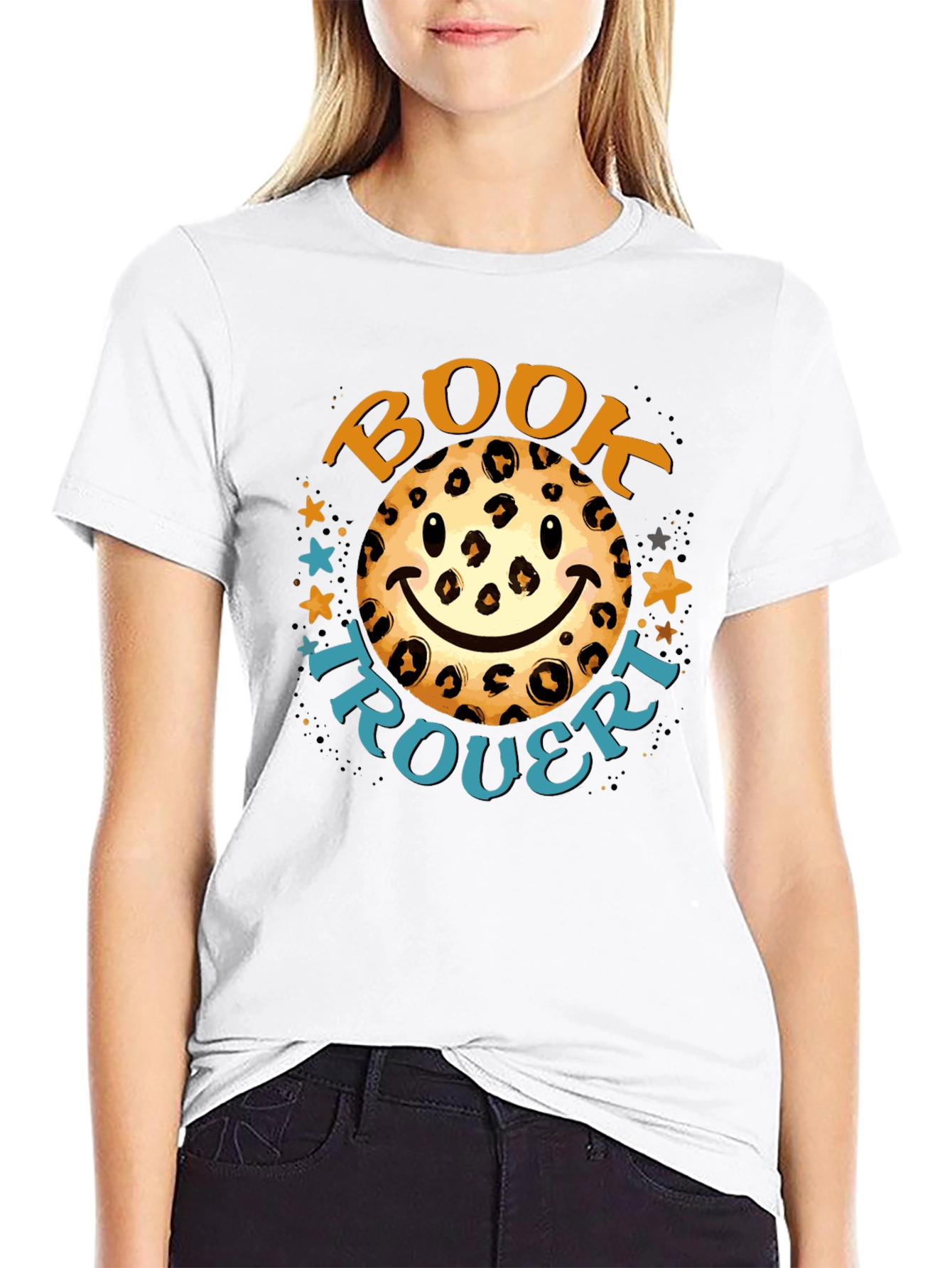 Leopard Smiley Book Trouvert T-Shirt